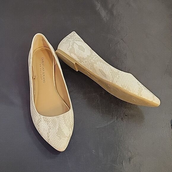 CHRISTIAN SIRIANO SNAKESKIN DESIGN SLIP ON WOMEN"S FLAT - Picture 12 of 15